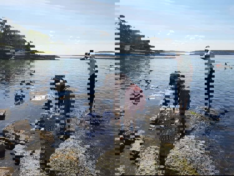 Elever ved sjøen