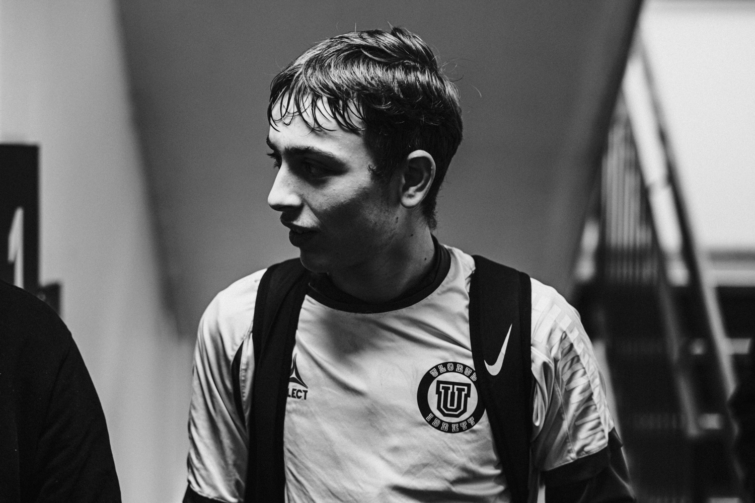 En person med ryggsekk