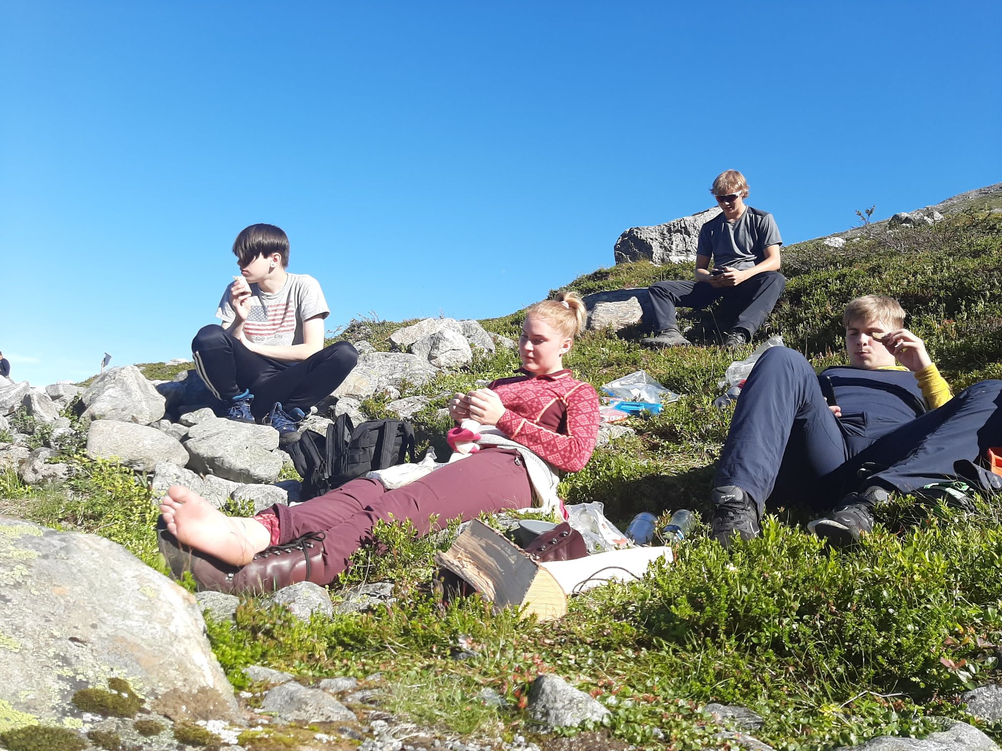 Foto: Lin C. Andersen Elever på tur i Romsdalen