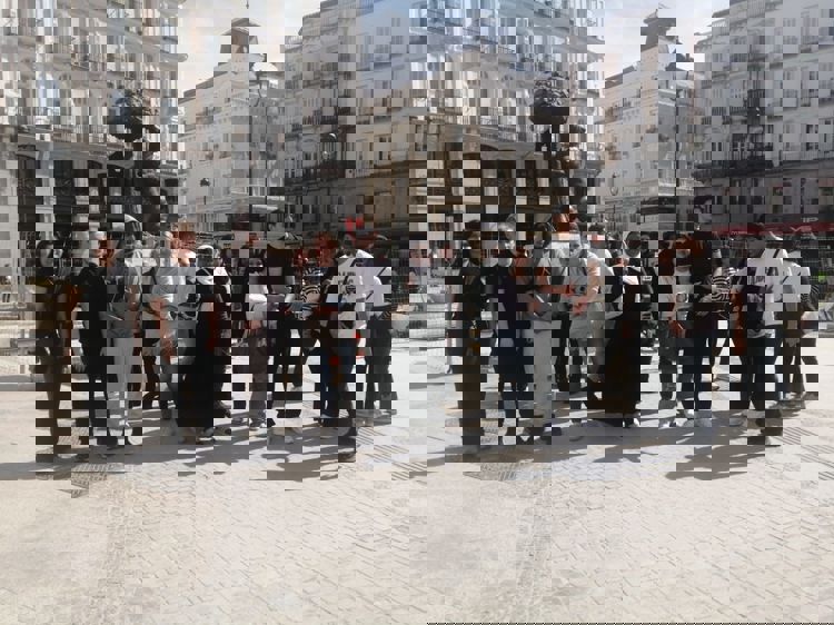 Gruppebilde av elever på språkreise